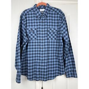 Southern Tide Blue Buffalo Check Flannel Shirt XL Classic Fit